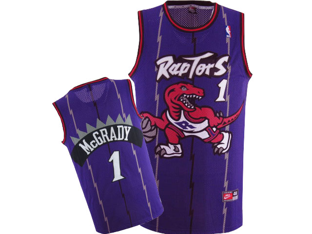 high quality Nike NBA Toronto Raptors 1 Tracy McGrady Swingman Purple Adidas Jerseys
